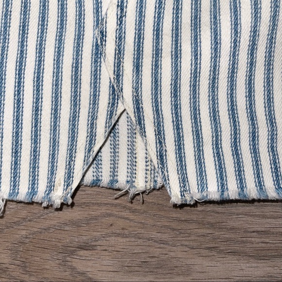 ETICA Lucy Striped Blue Denim Skirt Size 25 - Picture 8 of 12